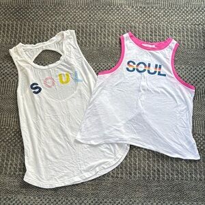2 NWOT SoulCycle tank tops